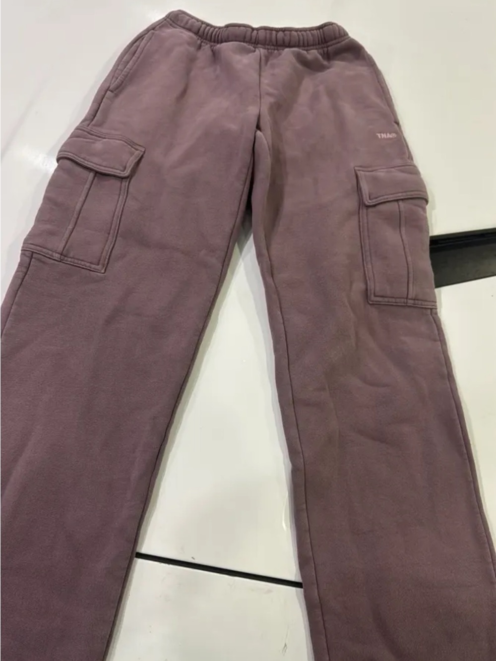 TNA Cargo Sweatpants in Dusty Mauve